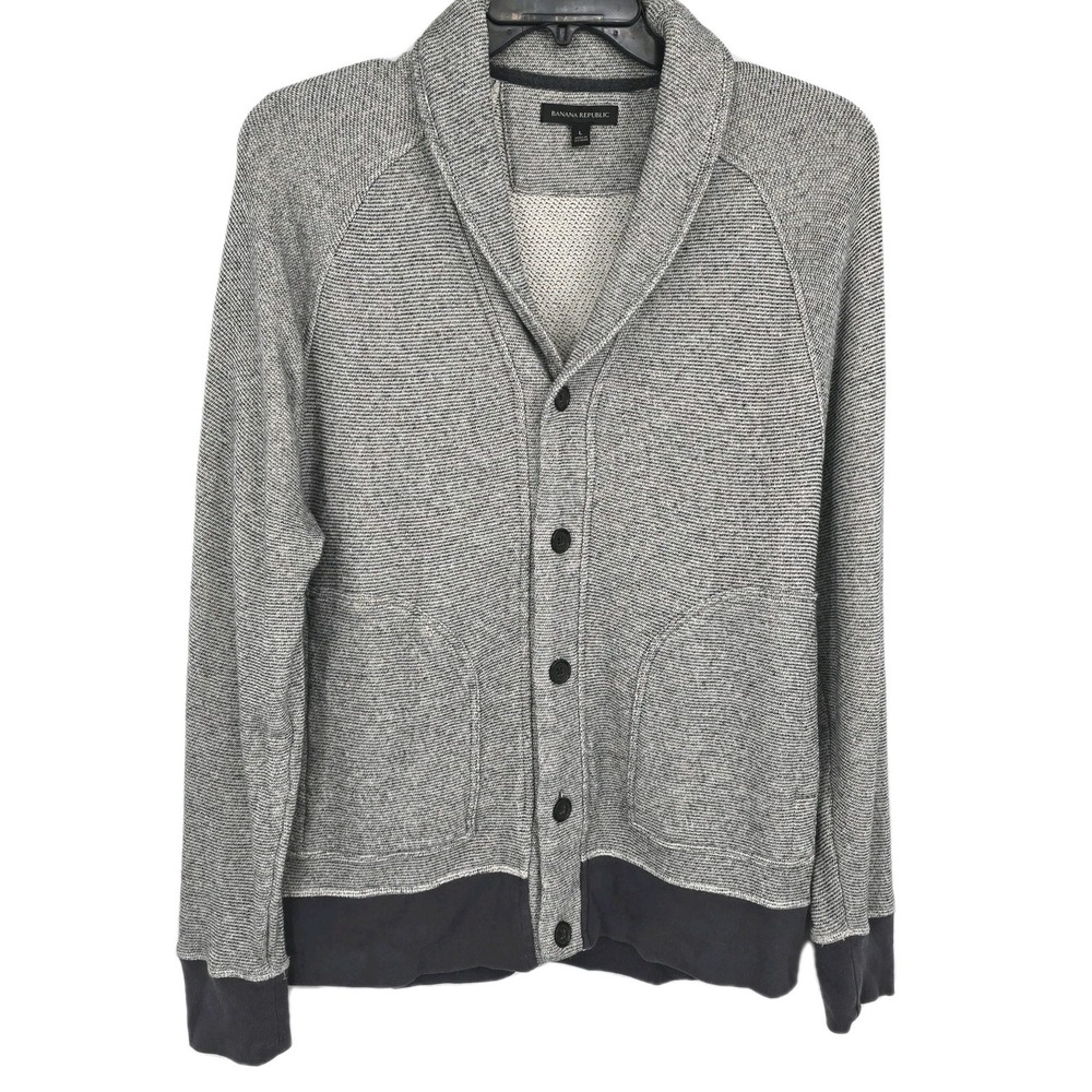 BANANA REPUBLIC FACTORY Cozy Shawl Cardigan Men's Size Large Gray